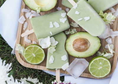 Avocado Coconut Lime Popsicles