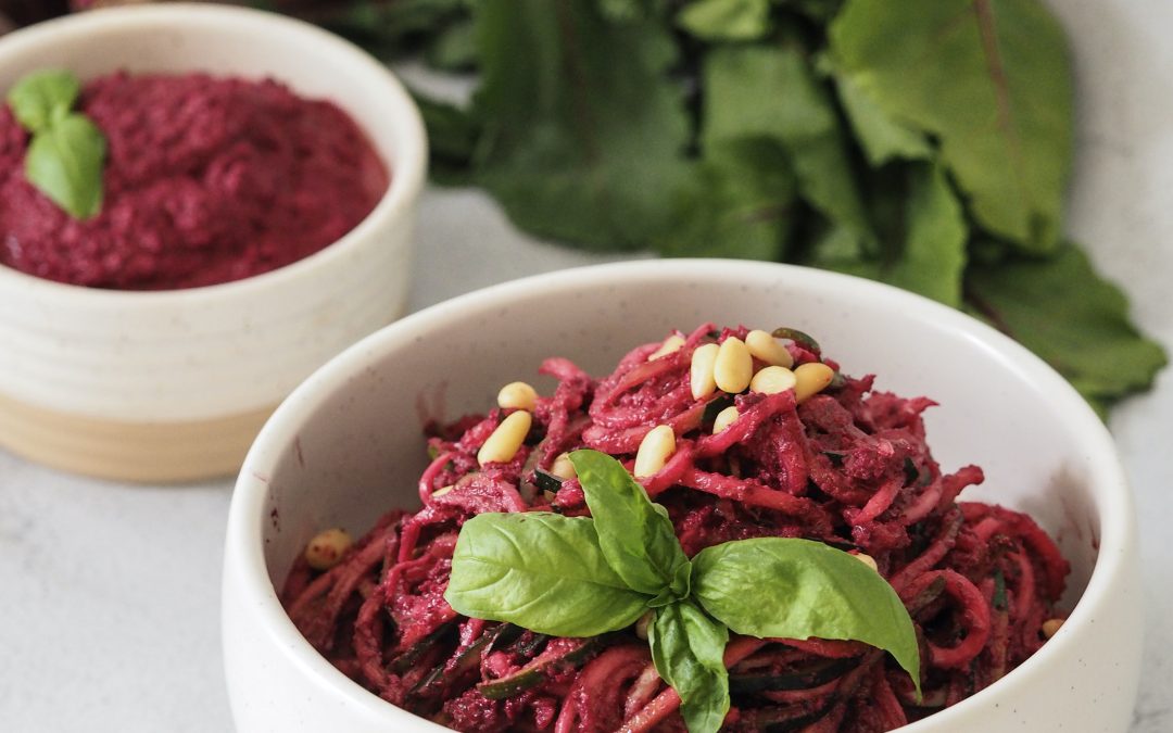 Beet Pesto Zoodles