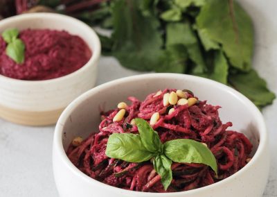 Beet Pesto Zoodles