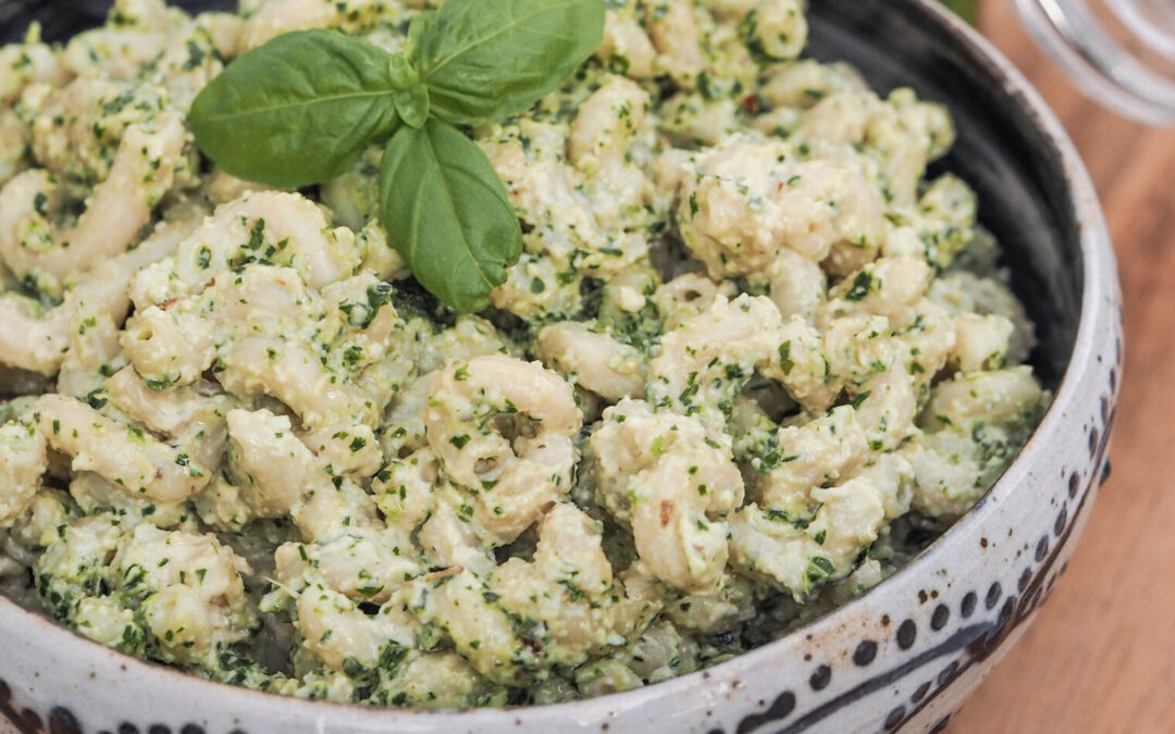 Vegan Pesto Mac & Cheese