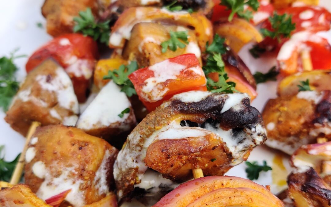 Grilled Veggie & Tofu Skewers