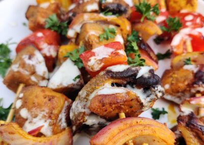 Grilled Veggie & Tofu Skewers